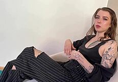 Eden Ivy performs deepthroat blowjob, licks ass in rimjob, and swallows cum in mouth