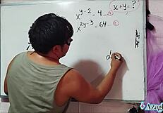 Asian Nerd Explores Erotic Math in Bedroom