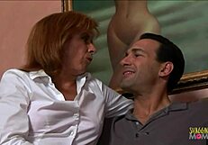 dick starved redhead milf cheers up her husband using her tight pussy and mouth 😍