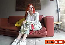 Watch hot redhead latina pussy railed doggystyle in rough casting