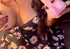 He Watches Rosa Vermelha Sitting, Unable To Do Anything As She Masturbates Her Pussy