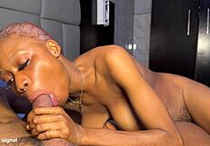 Slutty Lagos bitch gets pussy stretched hard