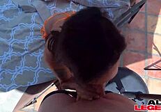 Slutty milf shay sights takes a rough creampie from huge raw cock outdoors