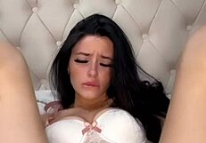 horny british exchange student intensely touches herself to orgasm