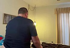 Homemade amateur ebony calls her husband to tell him she is working late