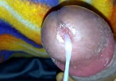 Mommy Gives Quickie Handjob And Fingering In Bed With Big Cock