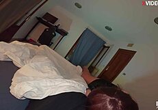 I'm Scared in Stepson's Bed Sucking Dick and Asking for Fuck