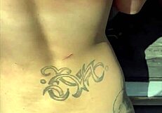 Busty petite hooker gets cum on ass in dirty street voyeur