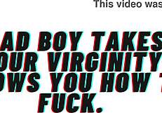 bad boy roleplay hints at taking virginity and teaching fucking