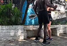 Latina pornstar gives blowjob in square then gets assfucked