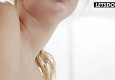 Young Blonde Lika Star Fantasizes Oiled Blowjob With Big Dick Masseur