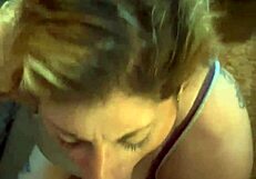 Blonde Milf Wife Deepthroats Husband's Huge Cock Until Cumshot In Mouth And Facial Swallow