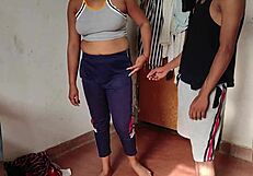 south indian girl with a big ass working out