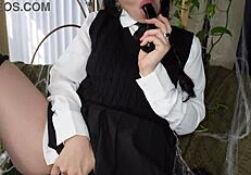 Wednesday Addams takes huge black dick deep in doggystyle.