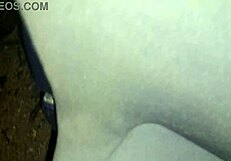 Big ass horny latina fucks in public park with pierced nipples