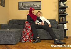 Arab woman in hijab says, I stole the savings, fuck my pussy now.