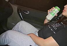 Big ass horny latina fucks in public park with pierced nipples