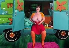 granny velma dinkley gets licked and fucked to orgasm with creampie