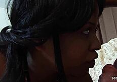 Frustrated black BBW wife seduces monster cock guy.