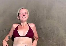 gorgeous blonde lolipop gets bent over doggystyle fuck from boyfriend mark pirson. her shaved pussy rides cowgirl hard