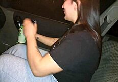 Big ass horny latina fucks in public park with pierced nipples