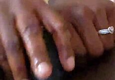 Ebony Wife Pleasures Ass with Toys in Self-Fuck Session!