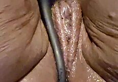 Ebony Wife Pleasures Ass with Toys in Self-Fuck Session!
