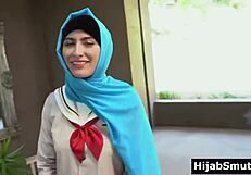 Girl in hijab trained how to fuck in hardcore deepthroat and doggystyle