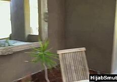 Girl in hijab trained how to fuck in hardcore deepthroat and doggystyle