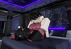 narrating my hardcore sex session with a fan in roblox, riding and blowing him