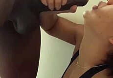 Amateur Couple Boldly Drains Huge Cock in Quickie