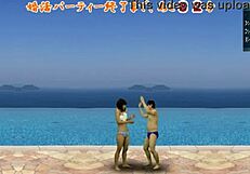 Japanese femdom kicks balls in cfnm action game