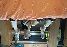 Latina shemale toys her ass?