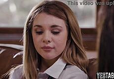 Big Boobs Teen Cheerleaders Seduces Petite Hairy Classmate