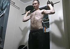 Huge cock bends over young waist!