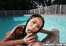 Sexy Latina Teen Sucks and Fucks Big Black Cock