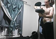 Huge cock bends over young waist!