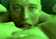 Blue-Eyed Wife Moans in Female POV as Husband Licks Pussy to Orgasm