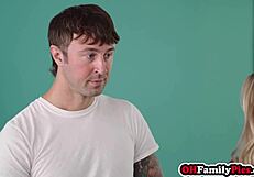 Whoa, stepbrother smashes big ass cheerleader teen Anna Claire Clouds in garage!