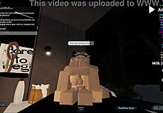 Slut Endures Intense Gangbang in Roblox Condo Setting.