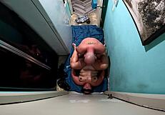 girlfriend uses dragon cock sleeve with spit