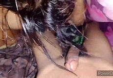 Desi hot bhabhi experiences intense emotions in first time blowjob sex