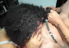 After losing the video game to Carmona, Sofie Lollipop had to deepthroat his big cock until he came in her mouth.