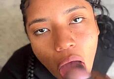 Oh, Cute Brunette Stepsisters Friend Gives Amazing Blowjob