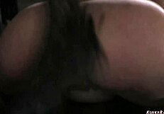 Bound busty milf big ass whipped with toys in bondage