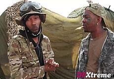 Hot busty kitana montana fucks two monster cocks