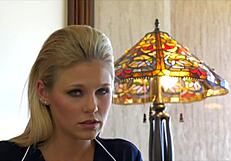 beauty blonde scarlet red, does your shaved pussy need more anal?