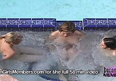 Girls Playing Naked At Spring Break Party!