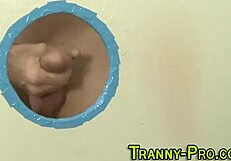Trannies asshole gets rimmed