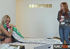 Step-Dad Fucks Young Step-Daughter Behind Stepmom's Back